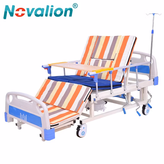 Prezzo di vendita all'ingrosso Manuale 3 Funzioni della manovella Posizioni Clinica medica Ospedale Casa di cura Letto per anziani Disabili malati con WC Shampoo