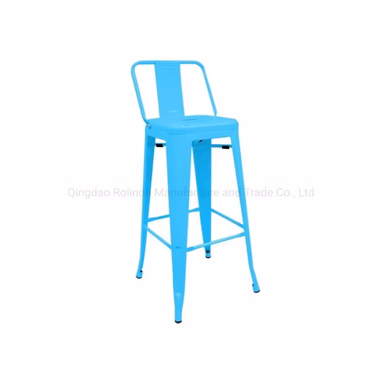 The Spanish Chair, Sgabelli Tolix con schienali, Sgabello da bar Sgabelli impilabili colorati Sedia da bar Tolix in metallo industriale con schienale